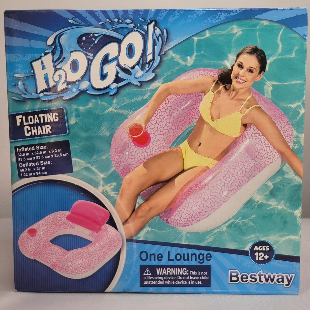 Floating Chair With Cup Holder And Flip Pillow By Bestway H2O Go!